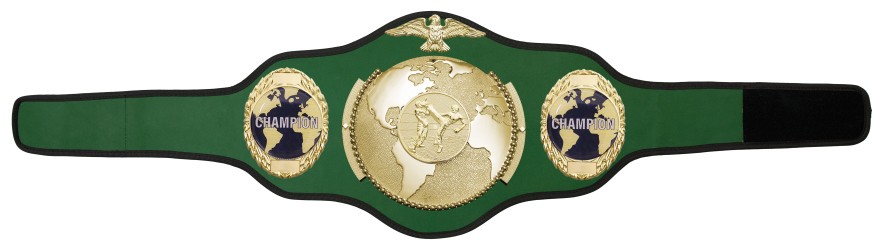 KICKBOXING CHAMPIONSHIP BELT PRO018/KBOG/WLDCHMP/G IN 6 COLOURS